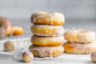 Air Fryer Glazed Donuts - The Stay At Home Chef