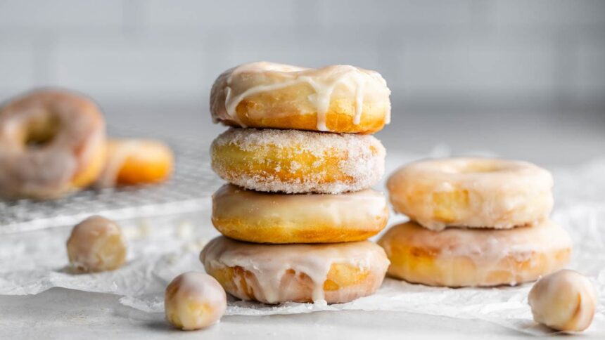 Air Fryer Glazed Donuts - The Stay At Home Chef