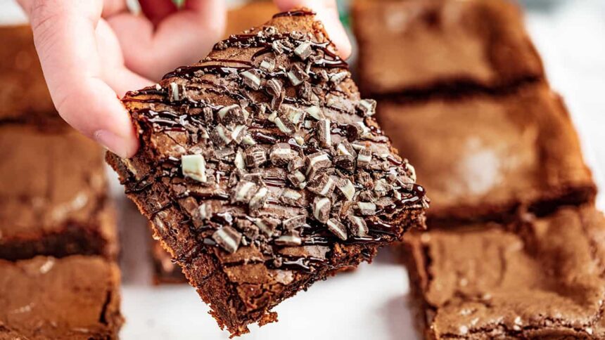 Andes Mint Brownies - The Stay At Home Chef