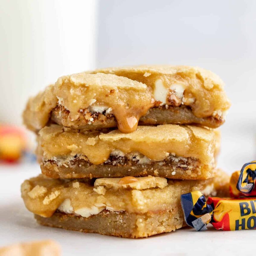 Bit-O-Honey Blondies - The Stay At Home Chef