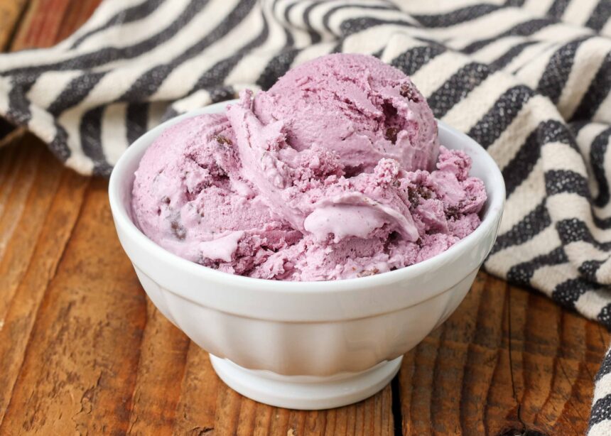 Black Raspberry Ice Cream - Barefeet in the Kitchen