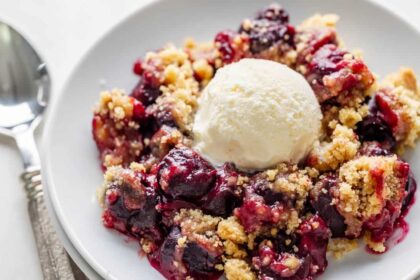 Cherry Crumble Recipe | The Stay At Home Chef