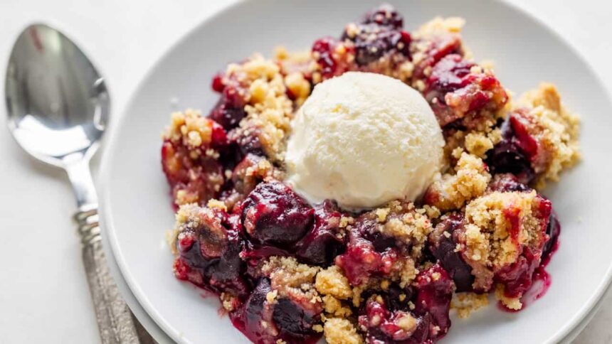 Cherry Crumble Recipe | The Stay At Home Chef