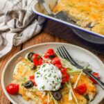 Green Chile Chicken and Black Bean Enchiladas