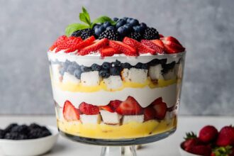 Creamy Berry Trifle - The Stay At Home Chef