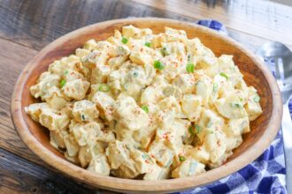 Deviled Egg Potato Salad - Barefeet in the Kitchen