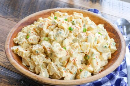 Deviled Egg Potato Salad - Barefeet in the Kitchen