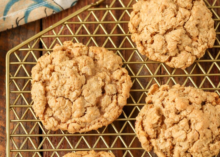 Vegan Peanut Butter Oatmeal Cookies