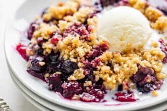 Mixed Berry Crumble - The Stay At Home Chef