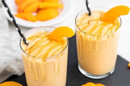 Delicious Peach Smoothie - The Stay At Home Chef