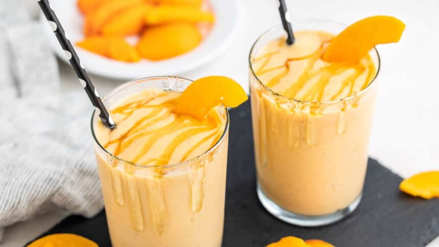 Delicious Peach Smoothie - The Stay At Home Chef