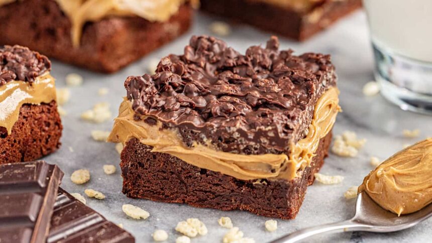 Peanut Butter Crunch Brownies