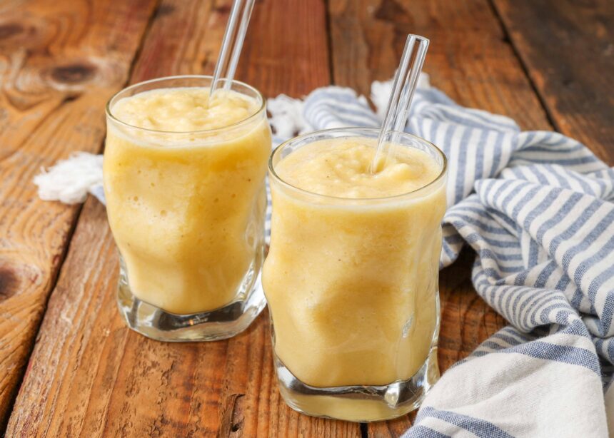 Pineapple Banana Smoothie - Barefeet In The Kitchen