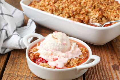 Strawberry Crisp - Barefeet in the Kitchen