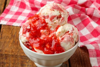 Strawberry Lemonade Ice Cream - Barefeet in the Kitchen