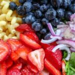 Strawberry Spinach Pasta Salad - Barefeet in the Kitchen