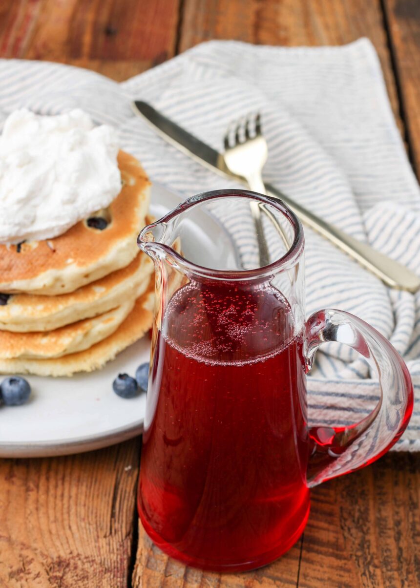 Strawberry Simple Syrup - Barefeet in the Kitchen