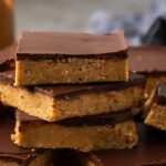 Chocolate Peanut Butter Bars | Cookies and Cups