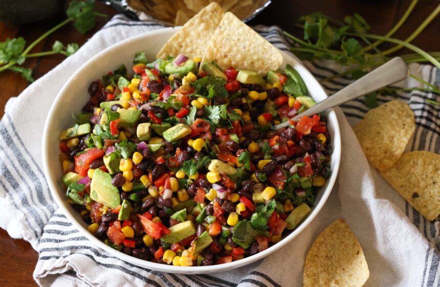 bowl of corn and bean salsa