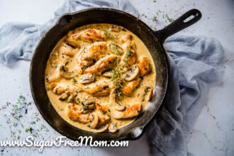 Keto Chicken Mushroom Casserole