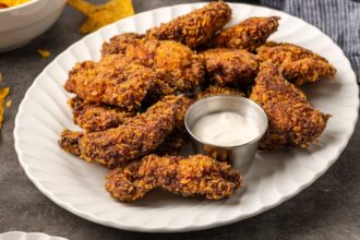 Crispy Ranch Chicken Tenders | Cookies and Cups