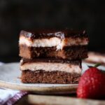 Strawberry Brownies - Cookies and Cups