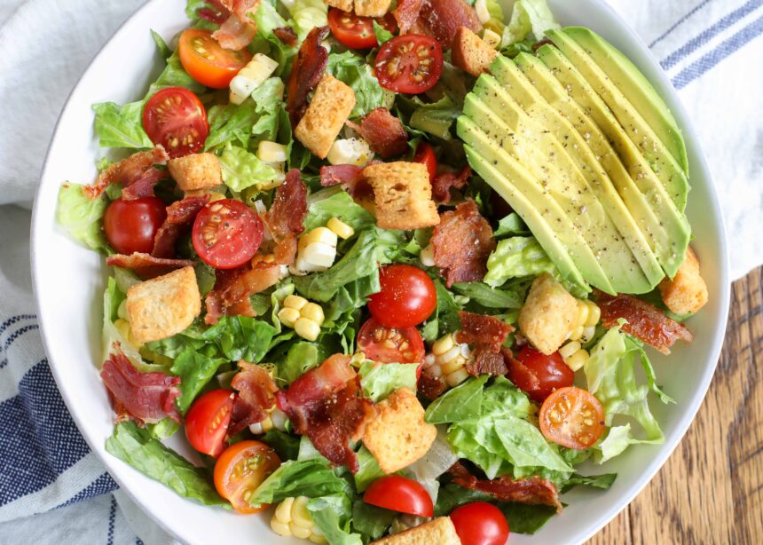 BLT Chopped Salad - Barefeet in the Kitchen