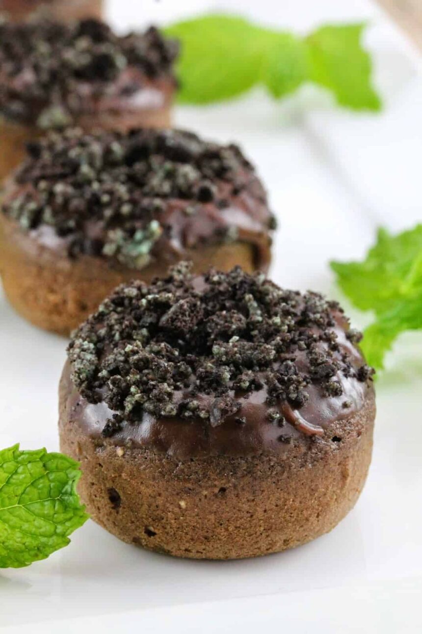 baked chocolate donuts