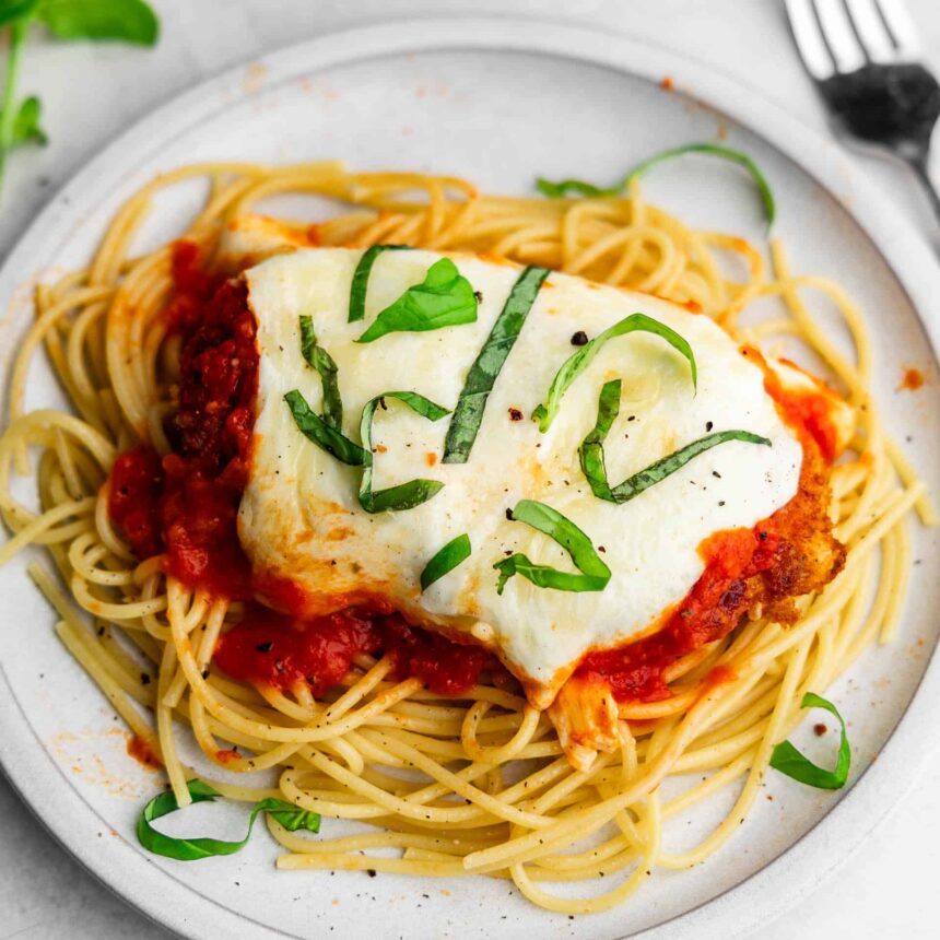 Crispy Baked Chicken Parmesan - The Stay At Home Chef