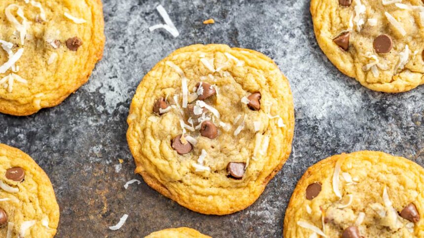 Coconut Chocolate Chip Cookies - The Stay At Home Chef