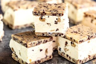 Chocolate Chip Cookie Dough Ice Cream Sandwiches