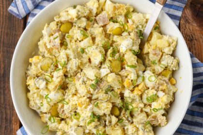 Dill Pickle Potato Salad - Barefeet in the Kitchen