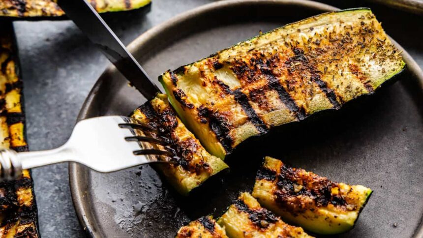 Lemon Garlic Grilled Zucchini