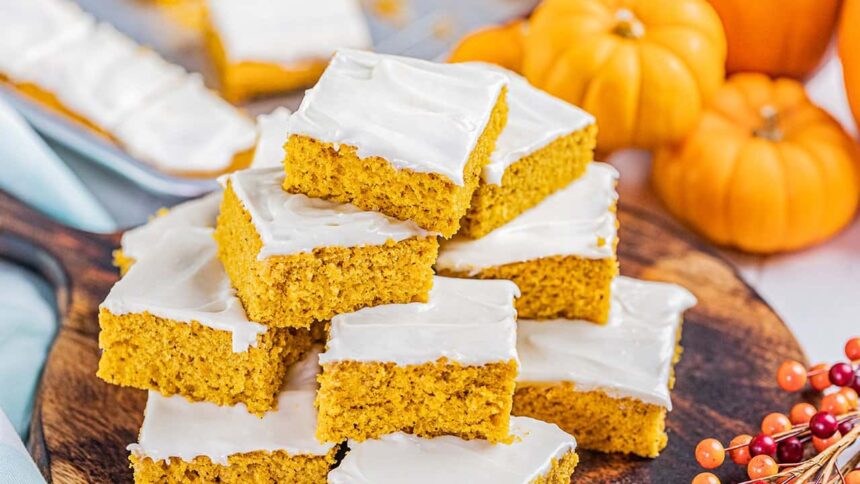 Easy Pumpkin Bars - The Stay At Home Chef