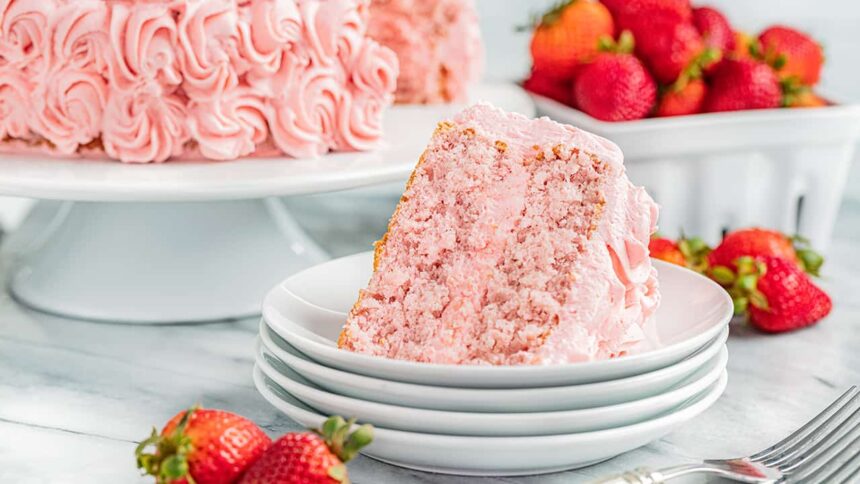 The Most Amazing Strawberry Cake