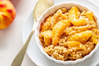 Peach Crumble - The Stay At Home Chef