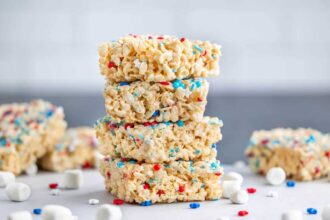 Red White & Blue Rice Krispie Treats