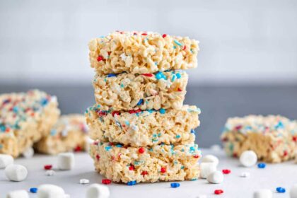 Red White & Blue Rice Krispie Treats