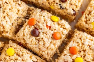 Reese's Pieces Rice Krispie Treats