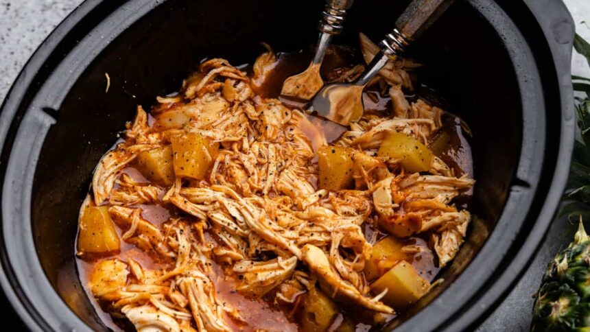 Slow Cooker Hawaiian Barbecue Chicken