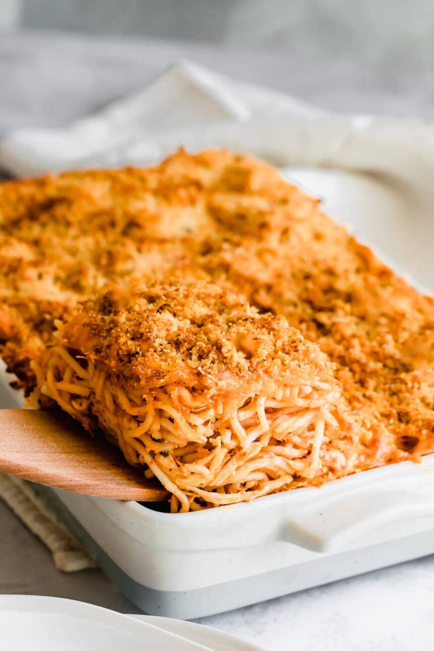 Easy Chicken Spaghetti Casserole Recipe