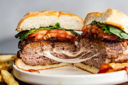 Stuffed Caprese Burgers - The Stay At Home Chef