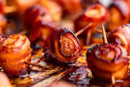 Bacon Wrapped Water Chestnuts (Pūpūs)