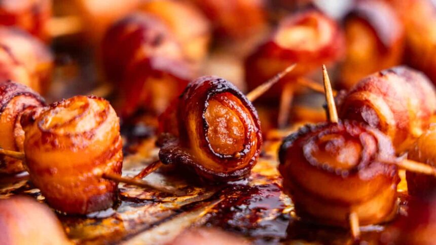 Bacon Wrapped Water Chestnuts (Pūpūs)