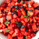 Watermelon Fruit Salad - Barefeet in the Kitchen