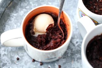 Brownie In A Mug | Cookies and Cups