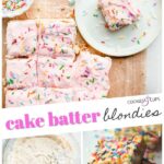 Cake Batter Blondies Pinterest Image