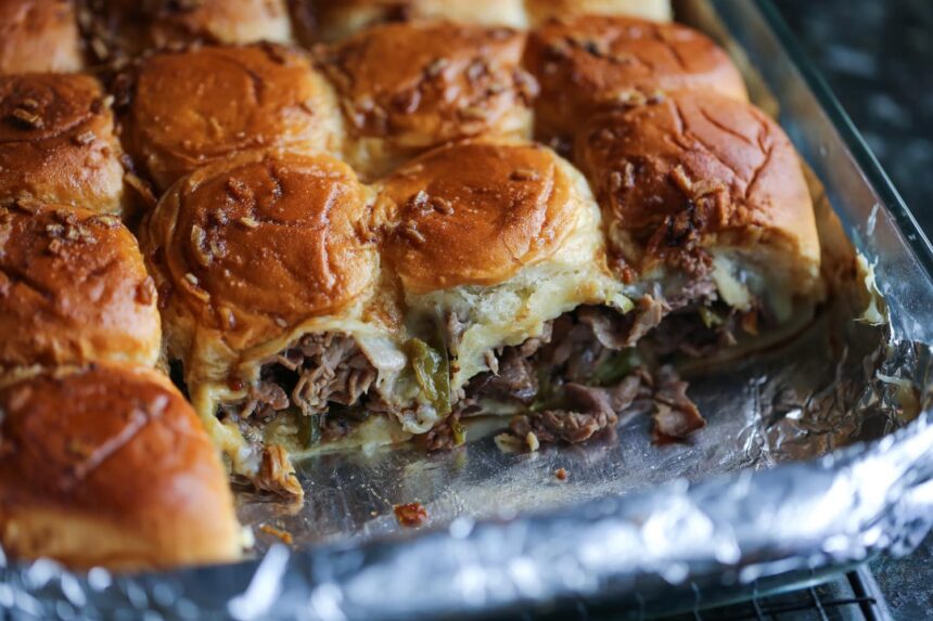 Philly Cheesesteak Sliders | Cookies and Cups