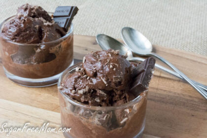 Easy Sugar-Free Dairy-Free Keto Chocolate Sorbet