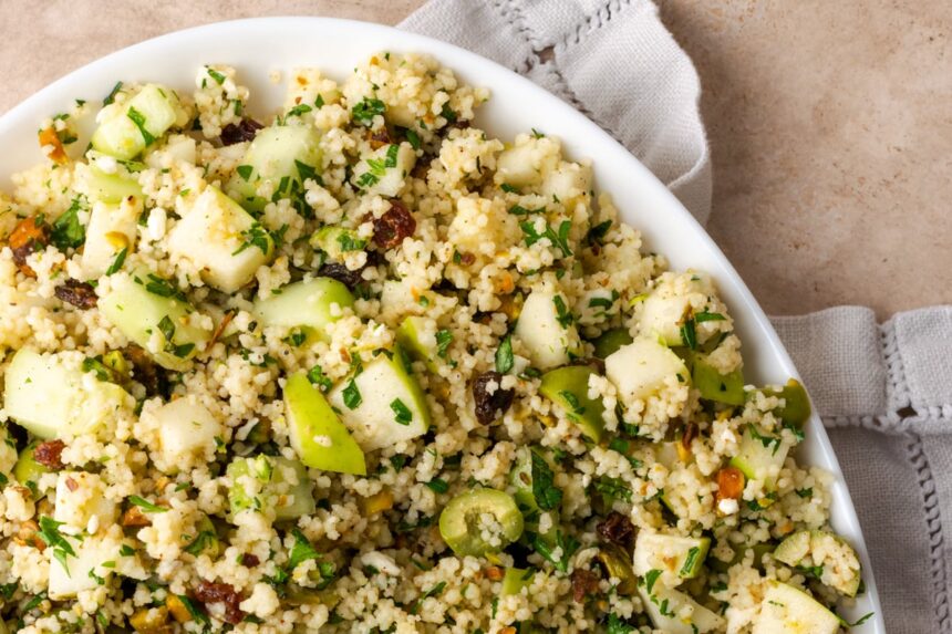 Mediterranean Couscous Salad | Cookies and Cups